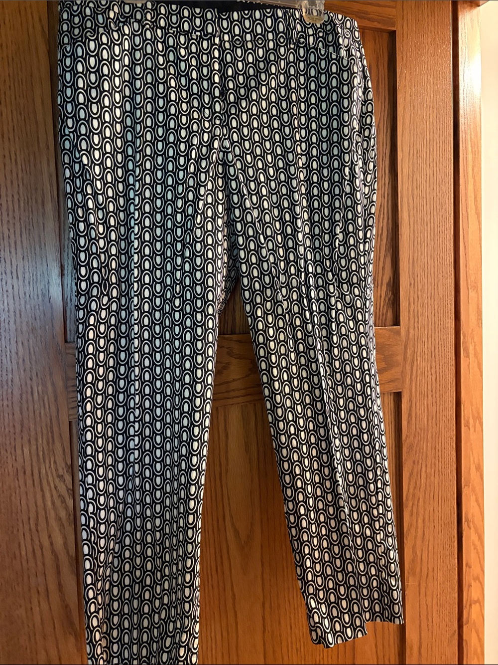 Zac & Rachel Black and White Oval Geometric Pants